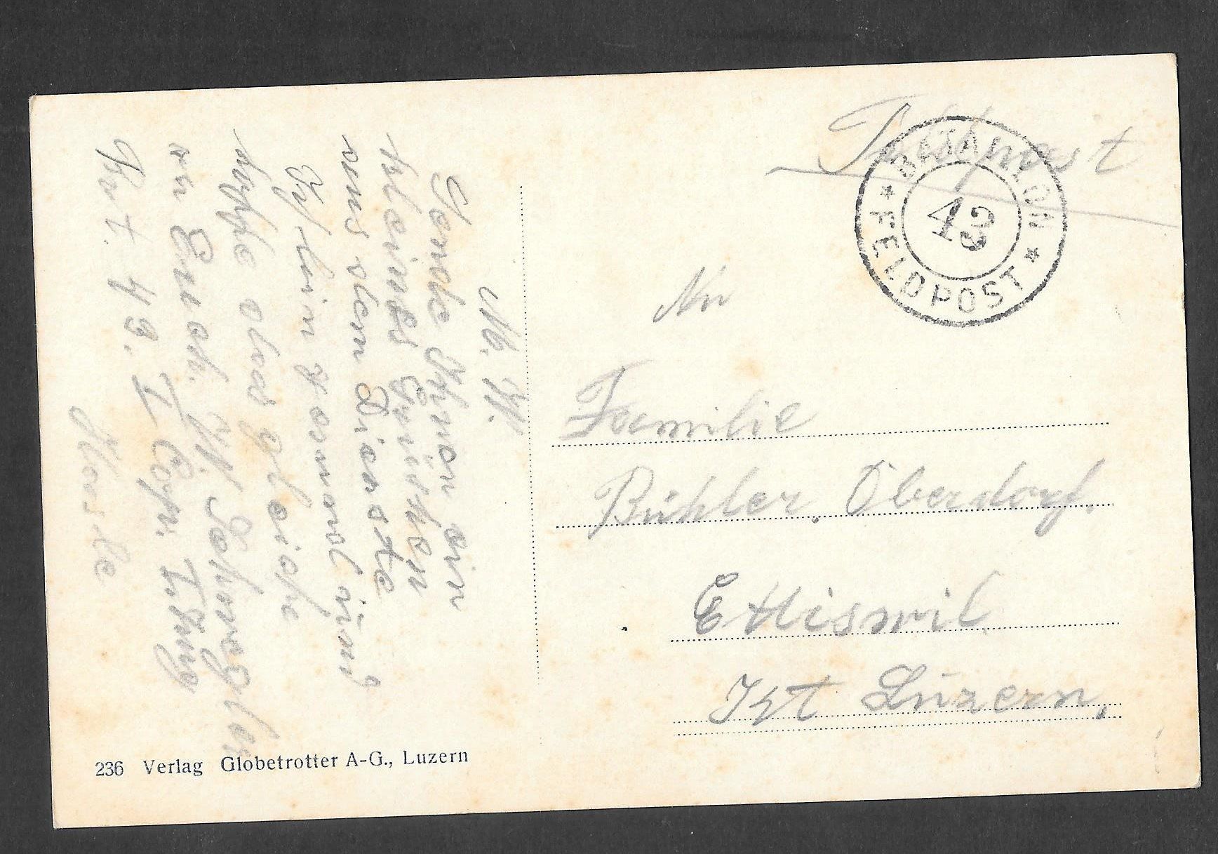 Ansichtskarten: Hasle im Entlebuch Dorfansicht Feldpoststempel – Gebraucht aus Olten von clotaldi 1