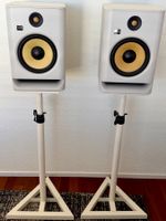 2x Monitor Lautsprecher KRK Rokit 8 G4 weiss (inkl. Ständer)