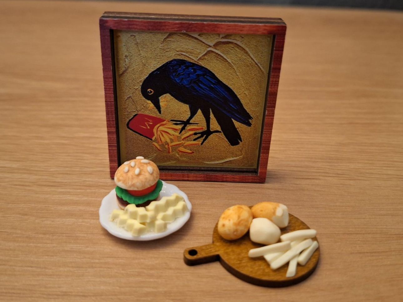 Case e mobili per bambole: Handmade Burger Pommes Set – Nuovo (secondo la descrizione) da Zürich venduto da HandmadeTinyFood