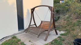 ALEKO Hollywoodschaukel Holz 2-Sitzer  Gartenschaukel