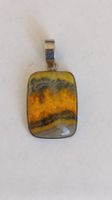Pendentif en Argent 925 et Jaspe Bourdon Naturel - Unique