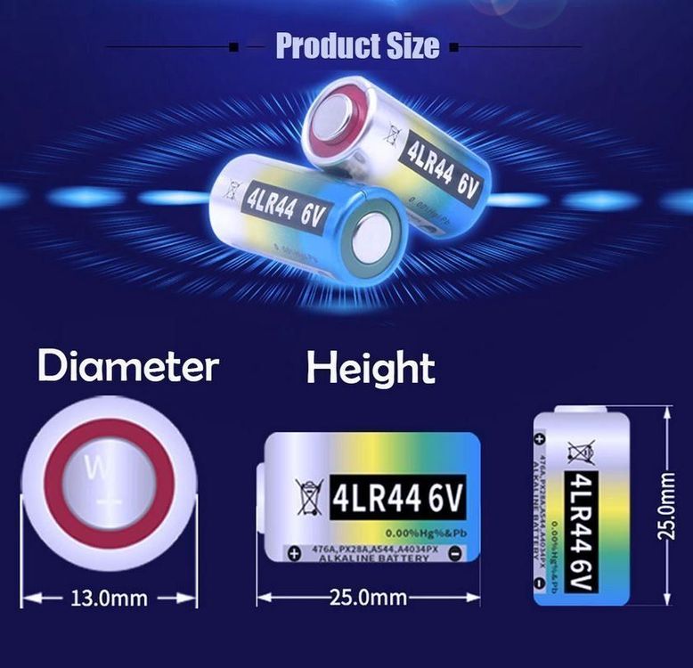 2x Varta V4034PX 6V Batteria Fotografica 4LR44 PX28A A544 - Foto 7