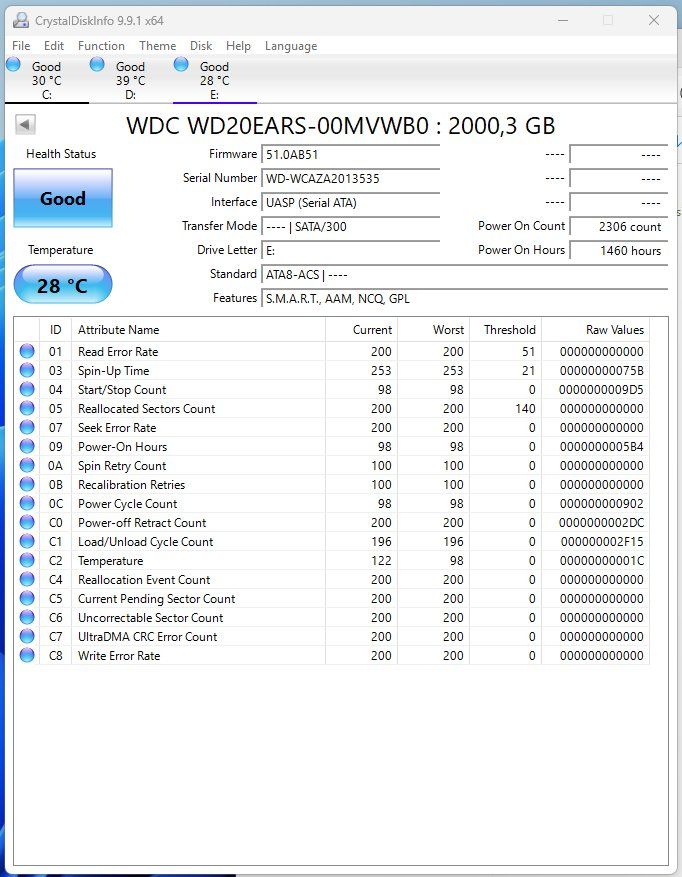 Western Digital Dischi rigidi: HDD WD green 2TB WD20EARS – Usato da Genève venduto da mng1671 2