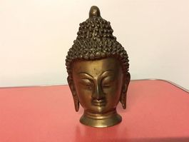 Alte Buddha Kopf aus Messing.