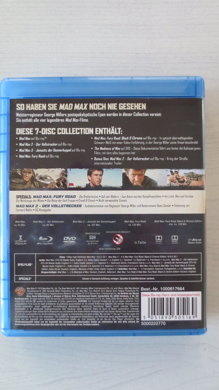Tutti i DVDs: Mad Max High Octane Collection, Blu-ray – Usato da Hettlingen venduto da Jimmy072 1
