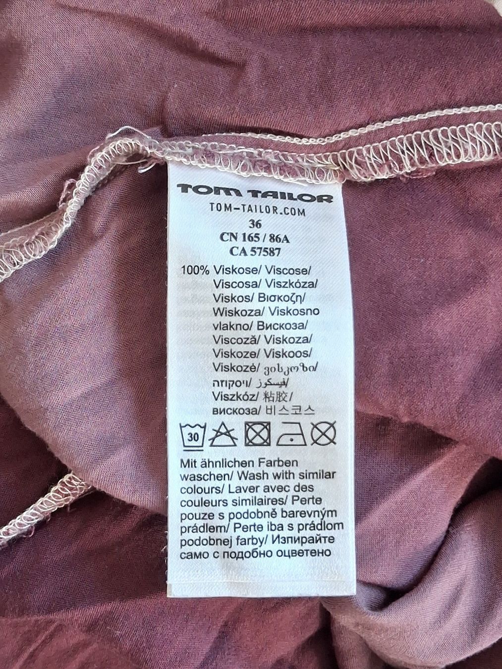 Tom Tailor Camicette: Leichte Bluse Langarm Tom Tailor Farbverlauf Gr. S – Usato da Ried-Brig venduto da Zzyzx 5