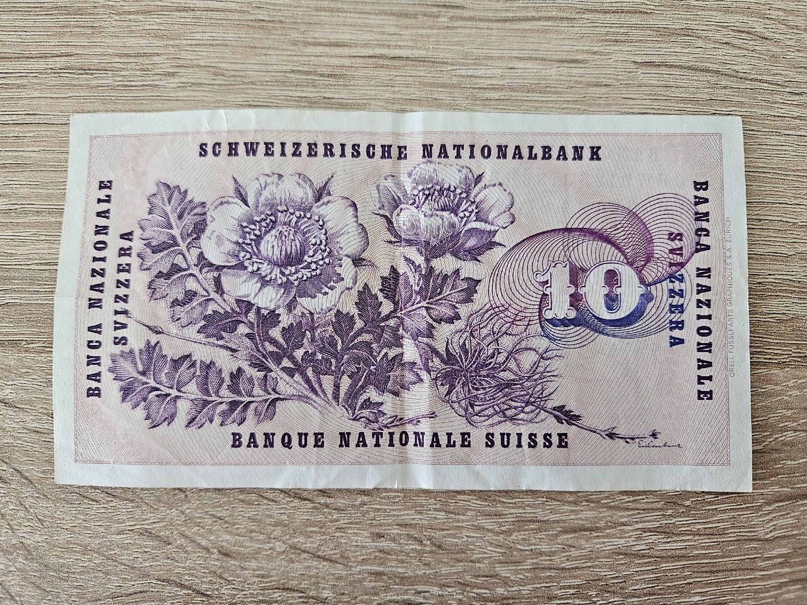 Banknoten: Alte 10 Franken Note Serie 91 S – Gebraucht aus Wauwil von seriously3 2