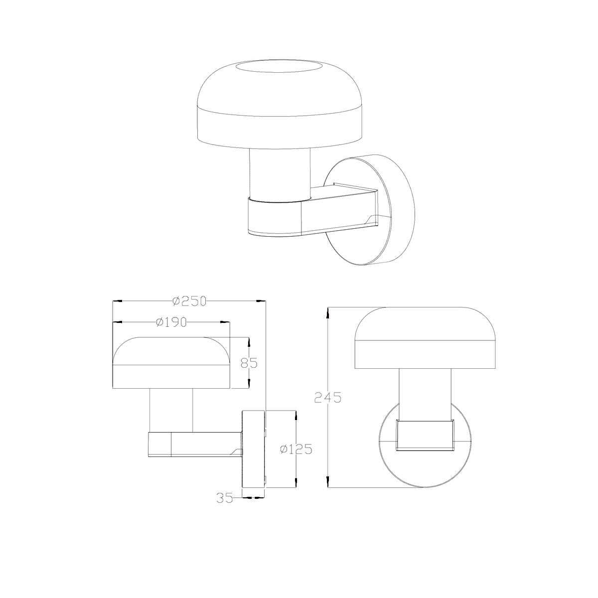Lampade: Aussen Wandleuchte, IP54, 25 cm Höhe – Nuovo (secondo la descrizione) da Kreuzlingen venduto da Smart-Light 9