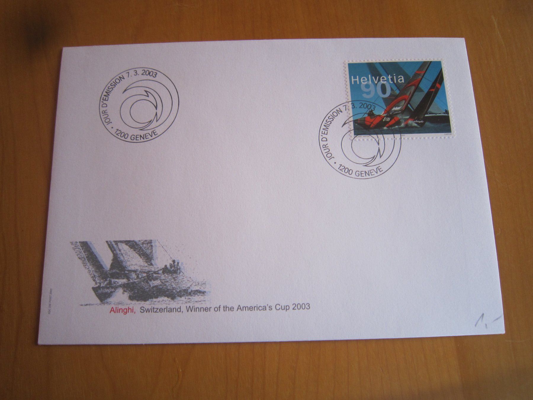 Tutti i francobolli: S1 dschöner FDC Alinghi – Usato da Giubiasco venduto da sal_9j6w
