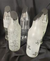 Dekorative Glasflaschen, 5er Set, neuwertig, Herbst Deko