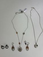 Silberschmuck Set 925 Echtsilber Kette Ohrringe