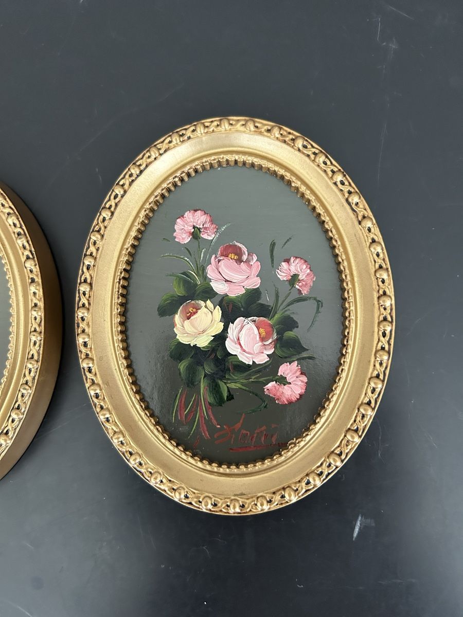 Dipinti: 2 kleine Ölgemälde Blumen – Usato da Zumikon venduto da tuna007 1