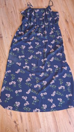 Robe bleue à fleurs T.XL