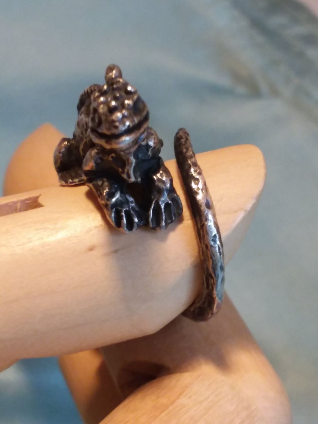 Anelli: Sterling Silber Echse Drachen Ring, Gr. 54 – Usato da Zürich venduto da sanwit 6