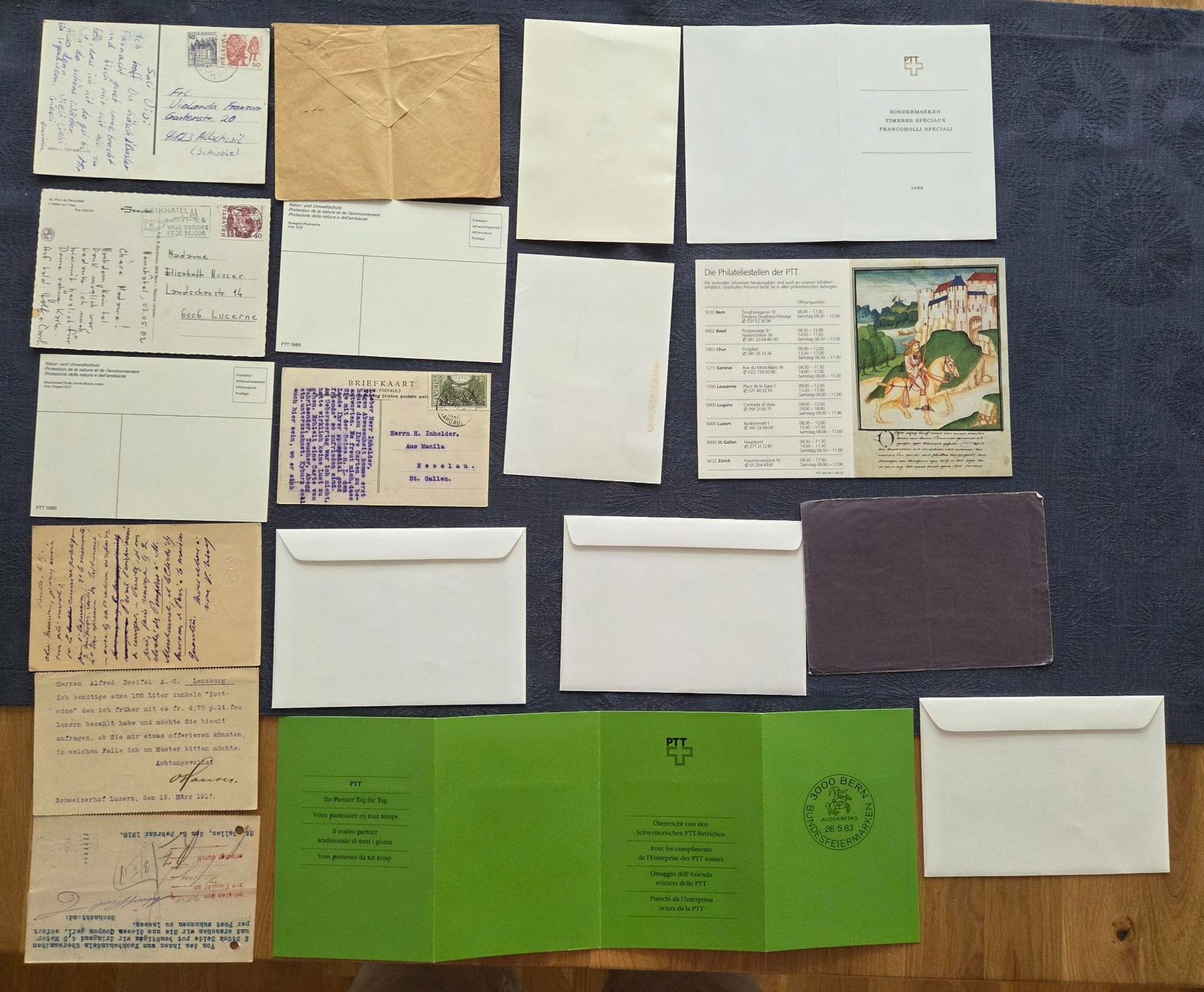 Alle Briefmarken: Briefumschläge und Postkarten Konvolut Restposten – Gebraucht aus Luzern von Kartenansicht 1