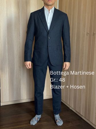 Bottega Martinese Suit Jacket & Trousers Size 48