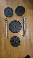 Hantelscheiben Set inkl. Hantelstangen 25.5 kg guter Zustand