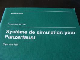 Militaire Panzer Faust  réglement