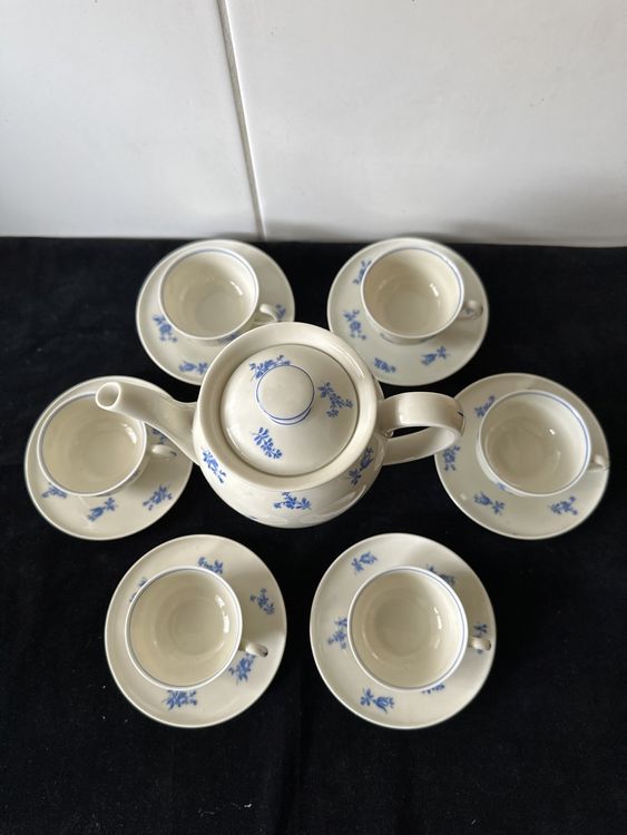 6 Mocca-Tässchen mit Unterteller und Teekrug 1936 &amp; 1937 | Kaufen auf ...
