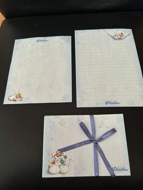 Carta: Diddl Briefpapier in der Box mit Schleife , blau, – Nuovo (secondo la descrizione) da Kloten venduto da Monkell 1