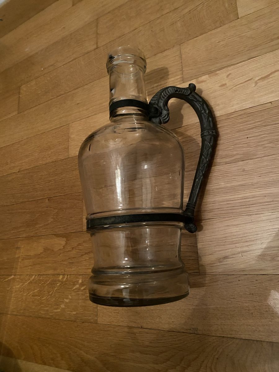 Bottiglie: Glas Karaffe mit Zinngriff – Usato da Luzern venduto da Willimaus 2