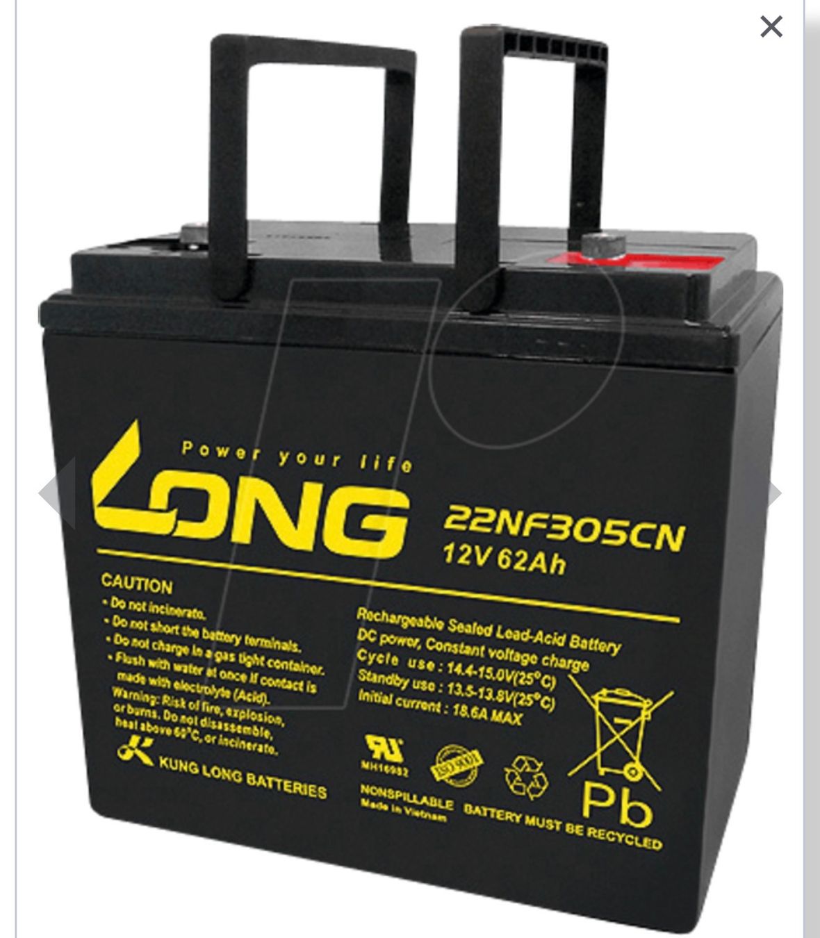 Caricatori & Batterie: Akku  12V 62Ah – Usato da Herisau venduto da Valentin6