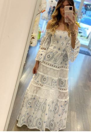 Sommerkleid in Spitze/Macrame