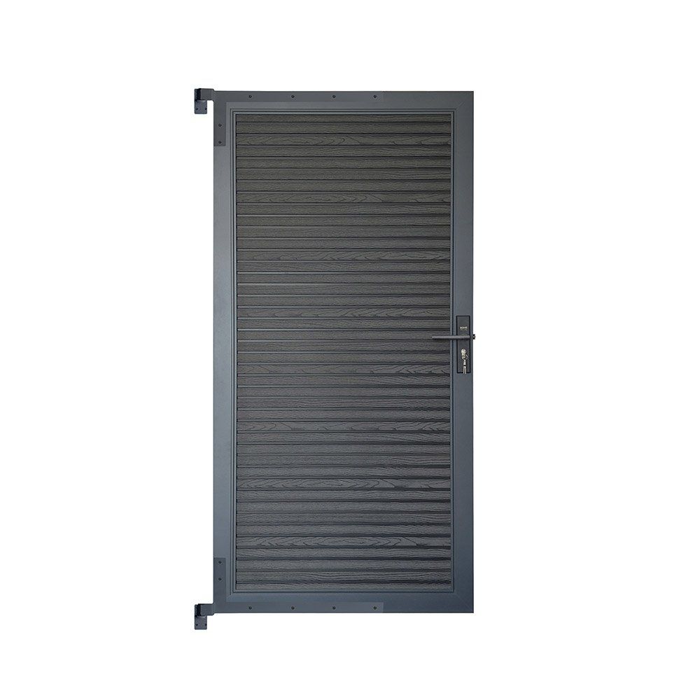 Porte: WPC Gartentor inkl. Schloss Horizontal Anthrazit 80x180cm – Nuovo e nell'imballaggio originale da Wallenwil venduto da toesstal-vertrieb 2