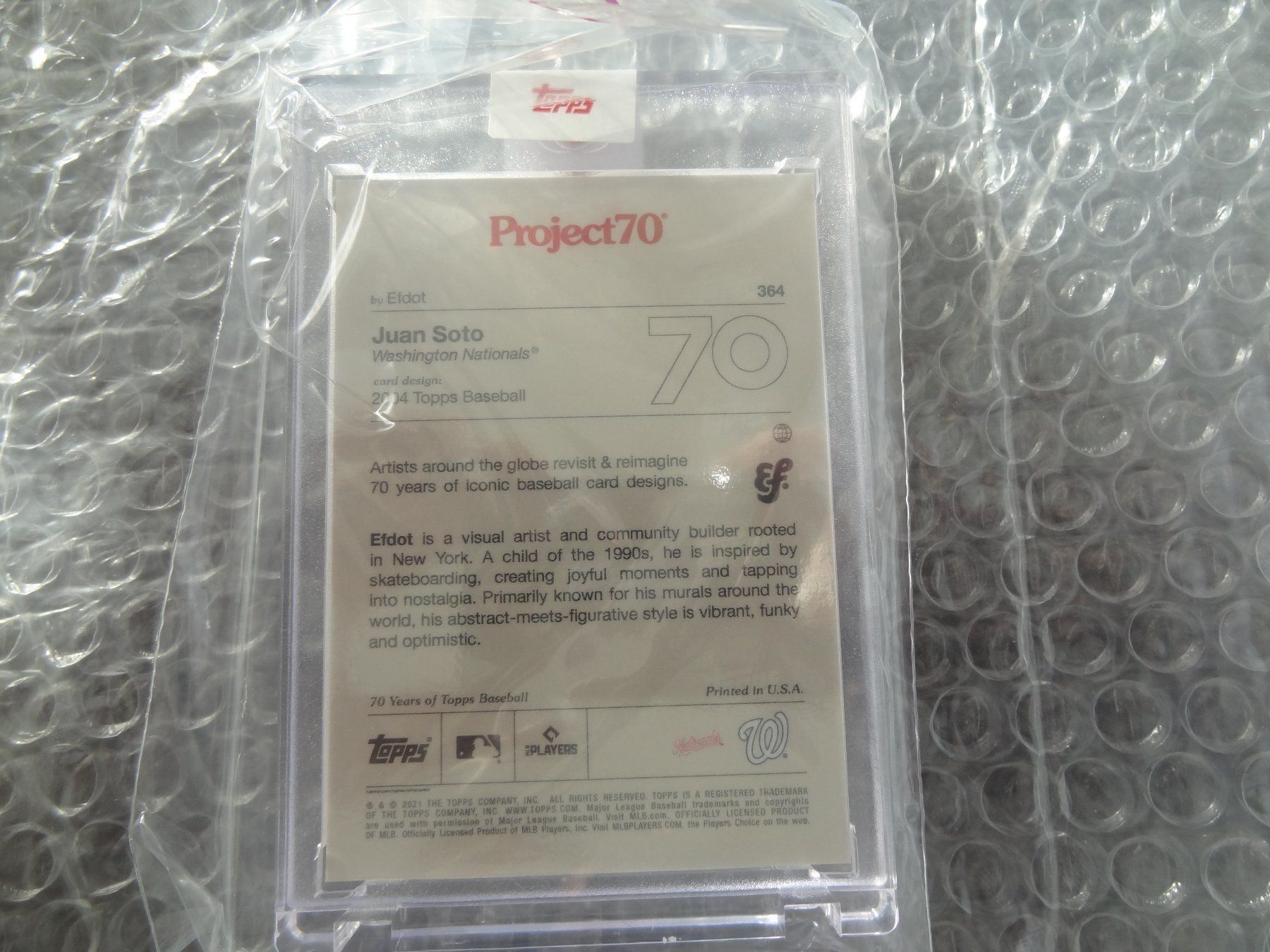 Topps Carte collezionabili: topps Project 70 Baseball Juan Soto – Nuovo e nell'imballaggio originale da Lyss venduto da Famicom 1