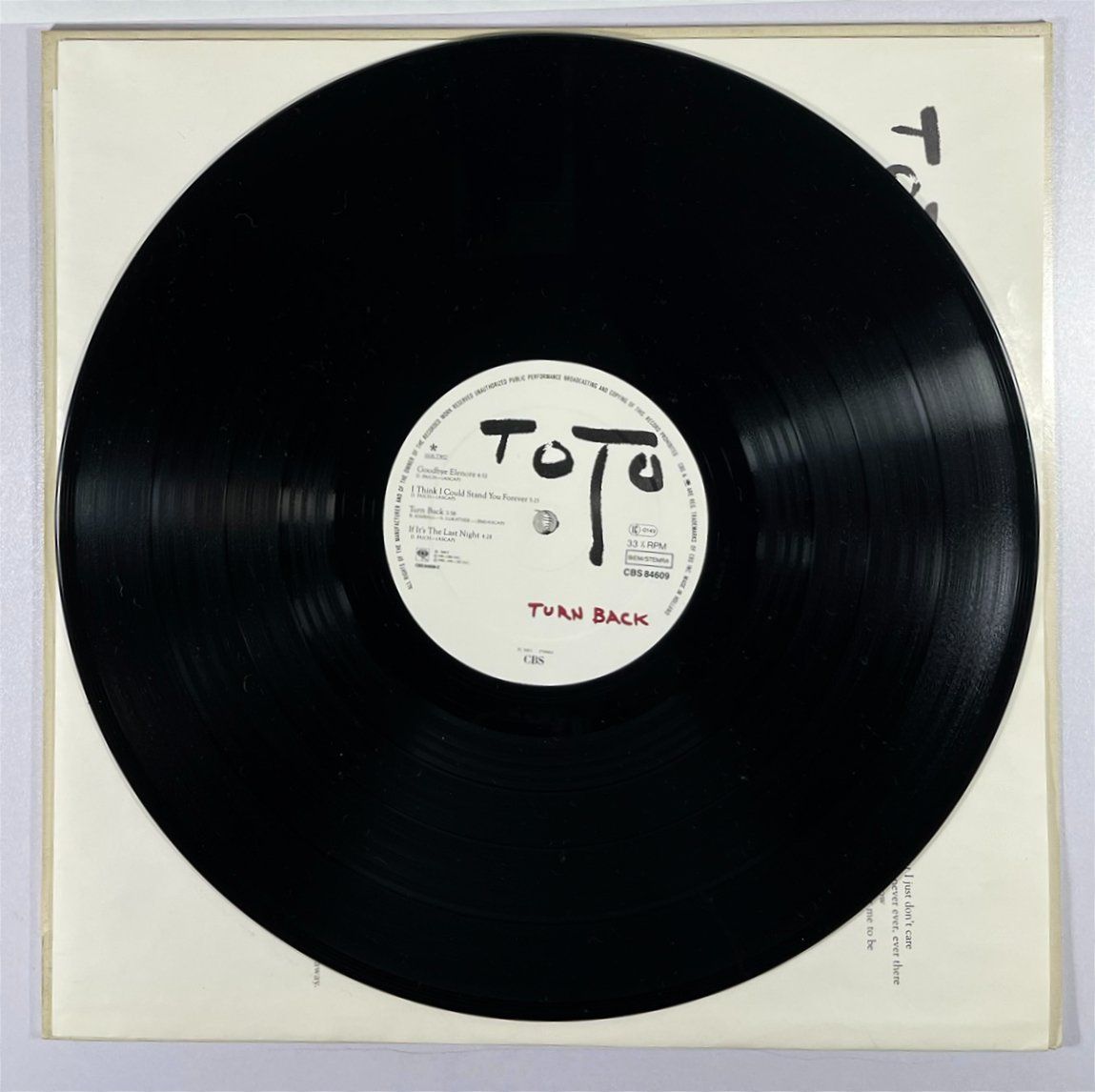 Dischi in vinile: LP: TOTO - Turn Back  (1981) – Nuovo (secondo la descrizione) da Frenkendorf venduto da Yard-Sale-2000 4