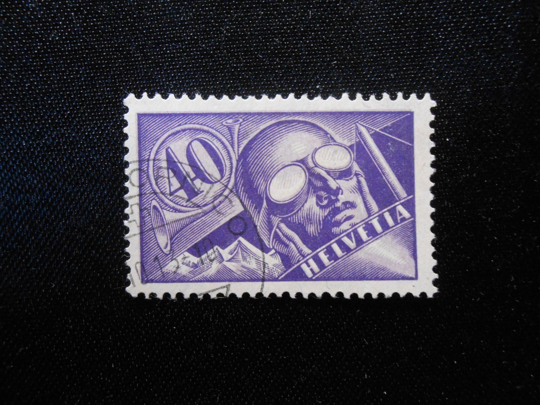 Tutti i francobolli: CH ZNr 7  40C  Flugpost  1923  Z CHF 85 – Usato da Hallwil venduto da pkaiser44 1