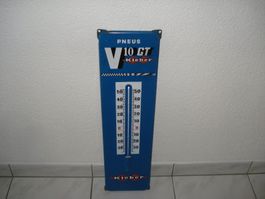 Emailschild Thermometer Kleber Pneus V10