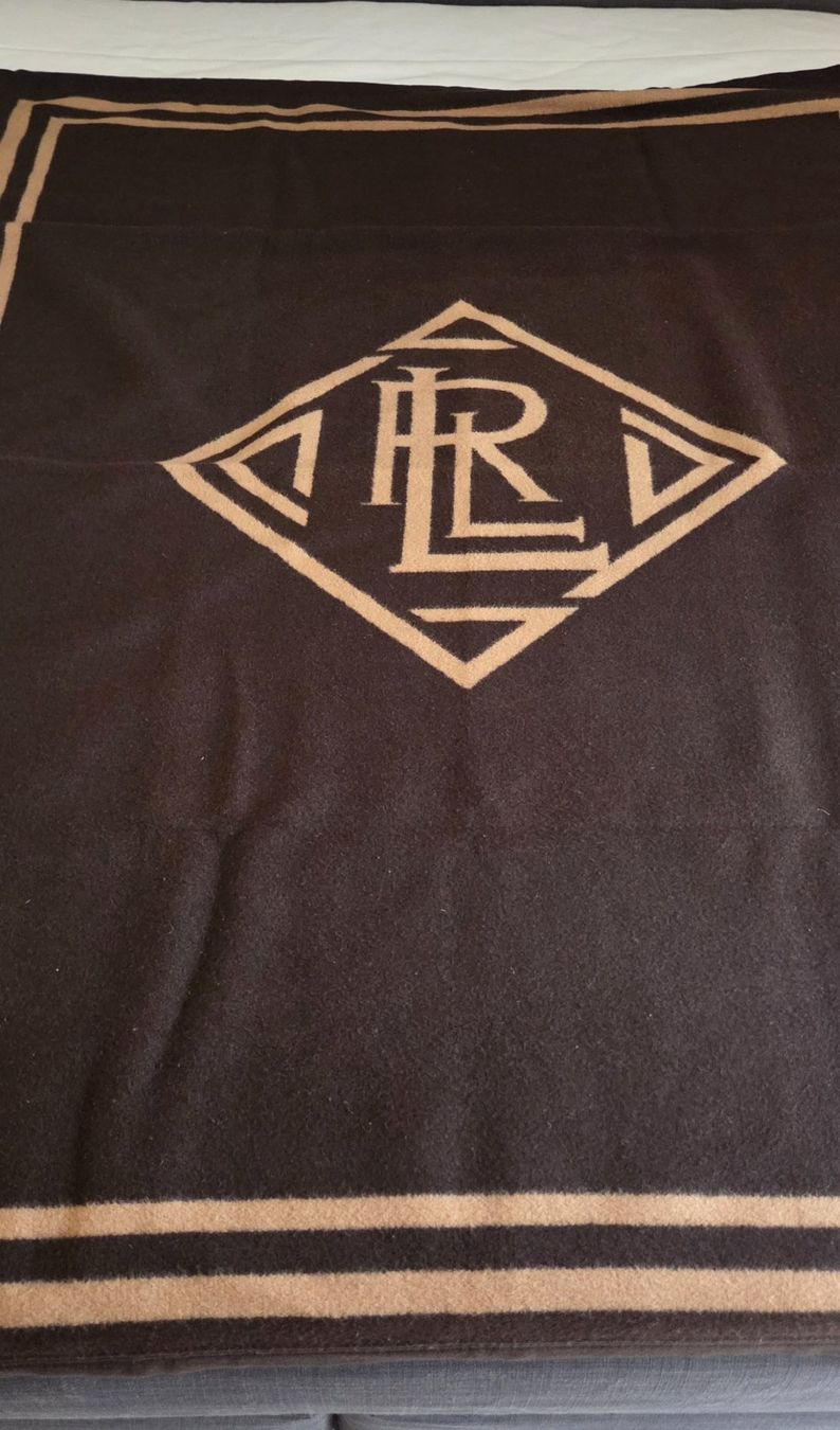 Ralph Lauren Decken: Ralph Lauren Monogram Logo Tagesdecke – Neu (gemäss Beschreibung) aus Zürich von Nala2811 1