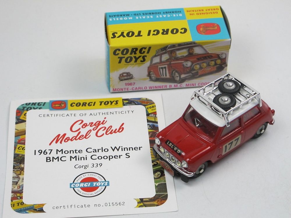Corgi Toys 339 Mini Cooper S rallye de Monte Carlo 1967 originale