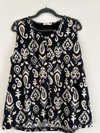 CECIL Tanktop Damen Gr.XXL Schwarz/Beige