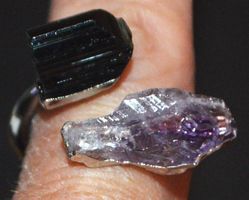 Ring L-7721 – Turmalin & Amethyst – 18,5 mm Innendurchmesser
