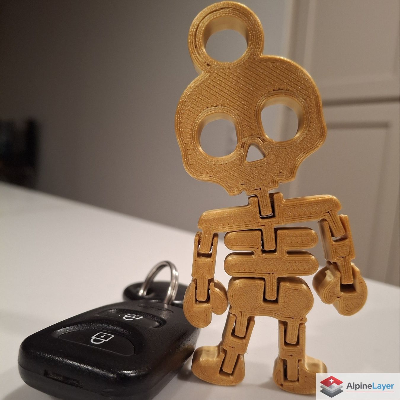 Portachiavi: Flexi Skeleton Mini 3D Printed Figure White – Nuovo (secondo la descrizione) da Losone venduto da AlpineLayer 4