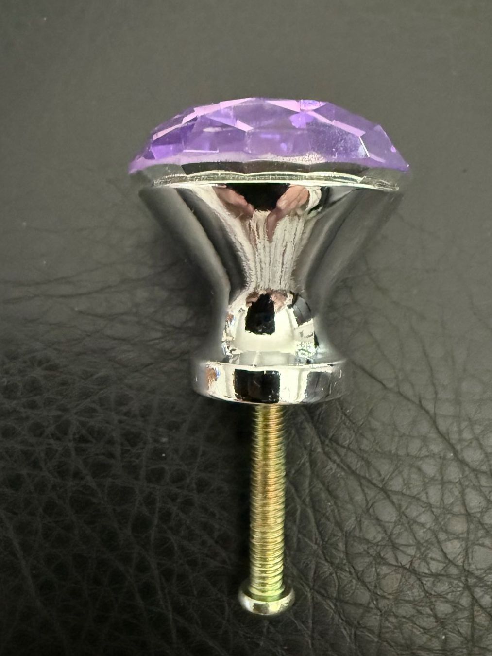 Eisenwaren: MÖBELKNOPF  Geschliffener Glaskopf violett – Neu (gemäss Beschreibung) aus Subingen von ArtBead 4
