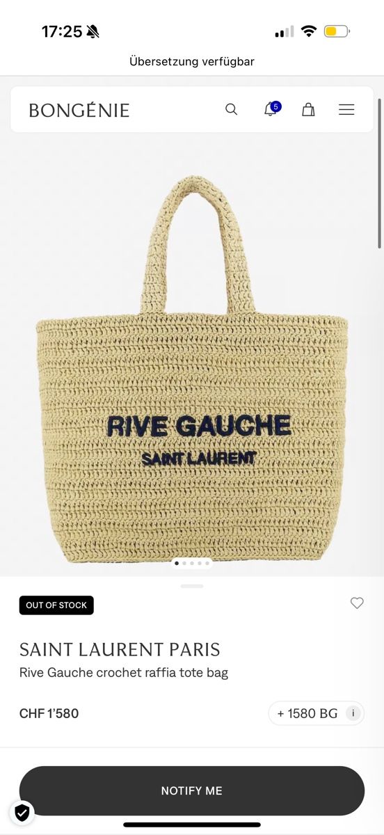 Saint Laurent Borse: Saint Laurent Raffia Tasche NP. 1580.- – Nuovo (secondo la descrizione) da Ellighausen venduto da privateseller 7