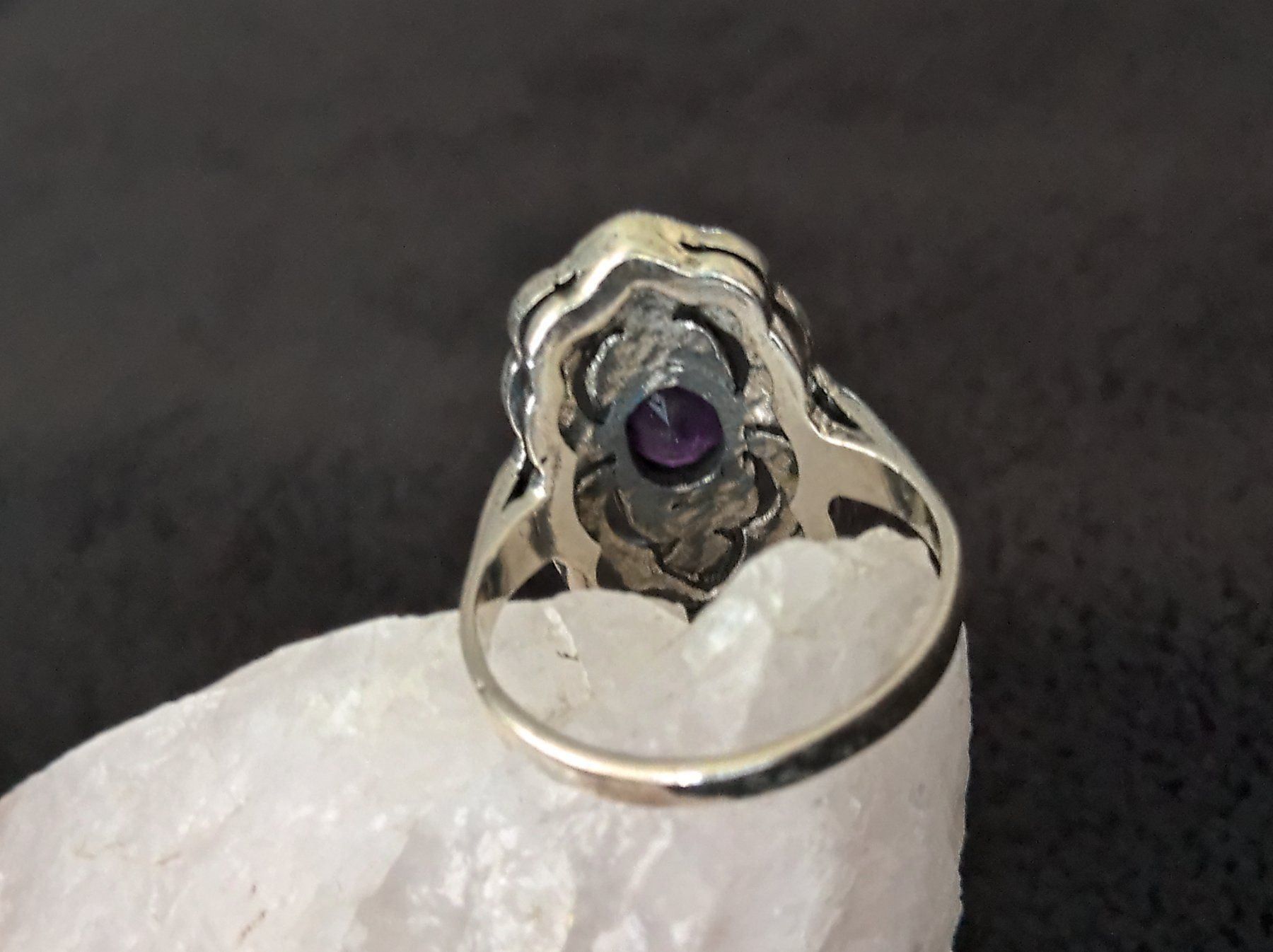 Anelli: Ring Silber mit lila Stein – Usato da Istighofen venduto da Ringparadies 2