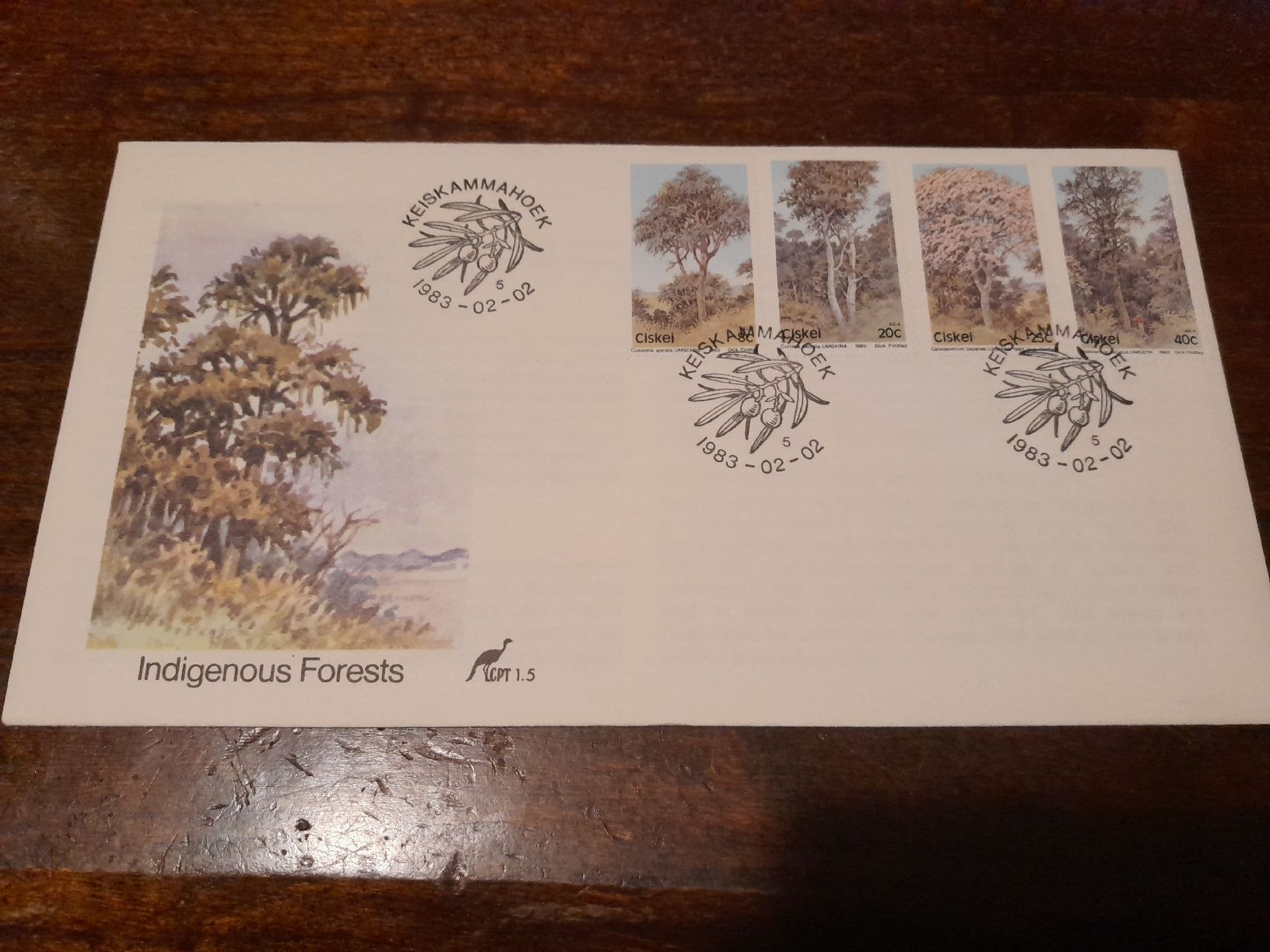 Tutti i francobolli: Ciskei 1983 - Bloc de 4 timbres - Forêts indigènes – Usato da Marly venduto da globetrotter1723