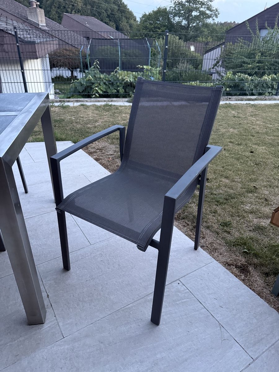 Sedie: Gartenstühle aus Aluminium – Anthrazit – Usato da Illnau venduto da tug_hs7z