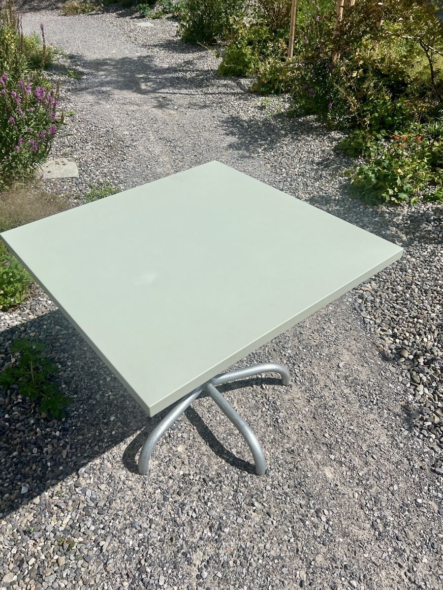 Schaffner Set di tavolo e panche: Schaffner Gartenmöbel Gartentisch mit 4 Stühlen Metall – Usato da Wohlen AG venduto da JoeGreen_1 1