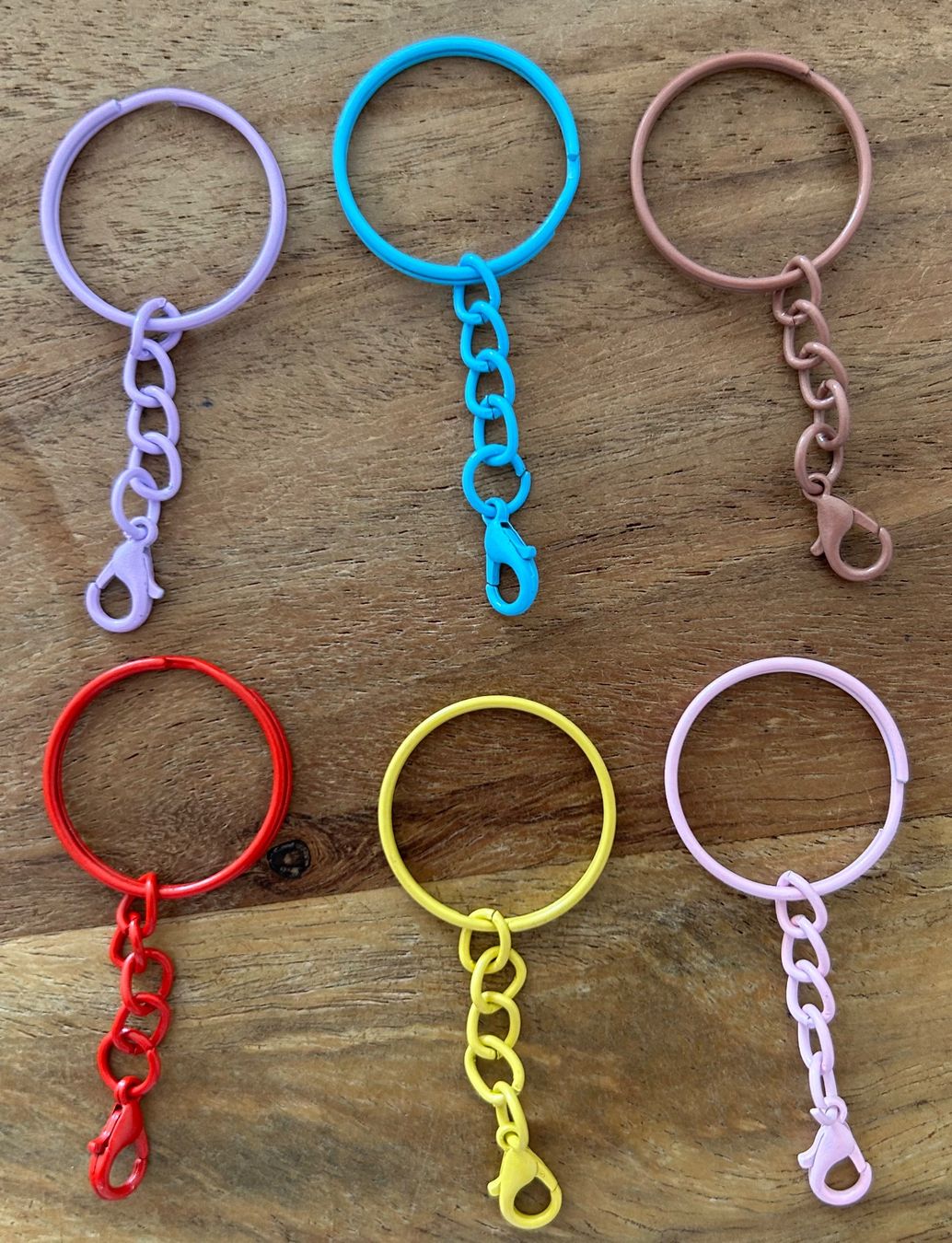 Kit bricolage: 6x Schlüsselanhänger Ring bunt, Basteln / DIY – Nuovo e nell'imballaggio originale da Geneve venduto da vane267