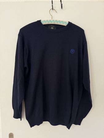 Carlo Colucci Vintage Pullover dunkelblau Grösse fit L