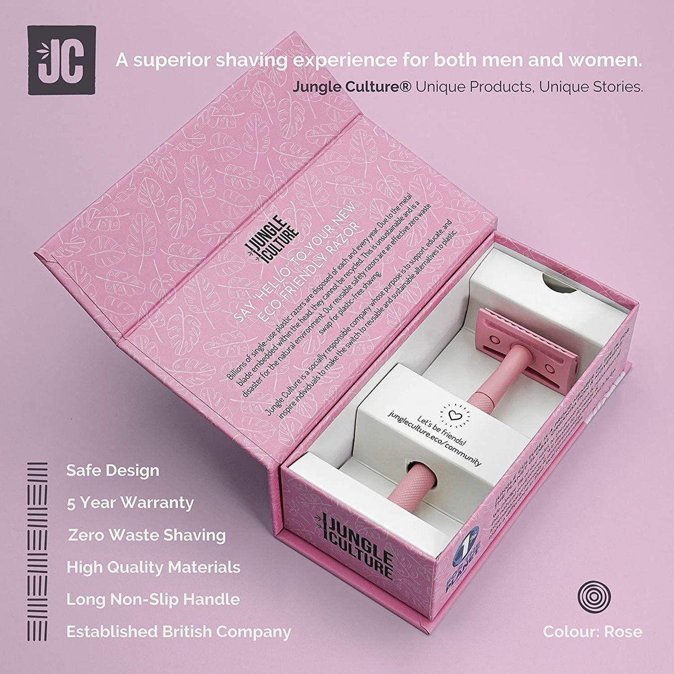 Rasoi & Lamette da barba: Wiederverwendbarer Rasierhobel in Rosa – Nuovo e nell'imballaggio originale da Walenstadt venduto da Trend-24 2