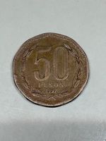 50 pesos cileni coniata nel 1997