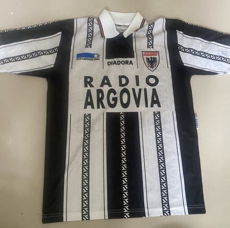 Vintage FC Aarau Trikot Diadora 1996 Matchworn Drakopoulos