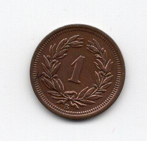 Tutti le monete: (945) Schweiz, 1 Rappen, 1902, top stgl – Usato da Rüthi (Rheintal) venduto da erdnuessli1