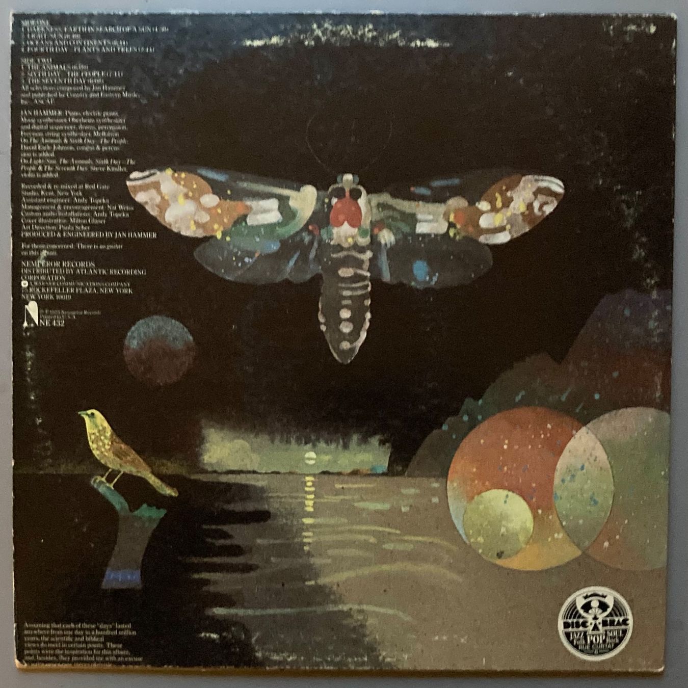 Dischi in vinile: JAN HAMMER - THE FIRST SEVEN DAYS – Usato da Poliez-Pittet venduto da Newtown-Records 1